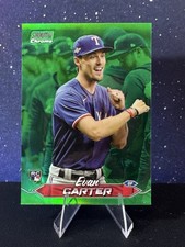 2024 Topps Stadium Club Evan Carter Green SP ROOKIE #208 Texas Rangers