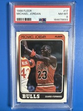 1988-89 FLEER MICHAEL JORDAN #17 PSA 8 SHARP THIRD YEAR BULLS🔥🔥🔥