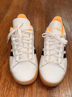 Women s 9 2022 Adidas Grand Court Alpha White Flash Orange Sneakers Shoes