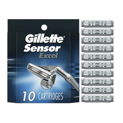 Gillette Sensor Excel Razor Blades for Men Pack of 10 Blades