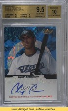 2005 Topps Finest Blue X-Fractor /150 Chip Cannon BGS 9.5 GEM MINT Auto READ 4x4