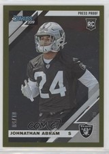 2019 Panini Donruss Rookies Press Proof Gold 1/50 Johnathan Abram #261 0c6