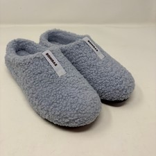 Bombas Sunday Slippers Sherpa Light Blue Slip On Size 7 Women's