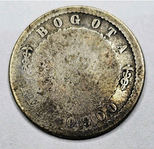 1852 Nueva Granada 1 Real Bogota Silver Coin 0.9 BN KM#110