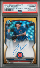 2023 Bowman Draft Jaxon Wiggins 1st Auto True Gold /50 PSA 10 Gem Mint
