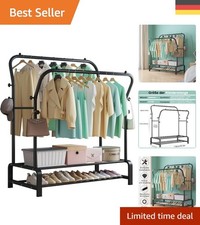 Platzsparender Kleiderständer aus Metall mit 8 Haken – Modern und funktional