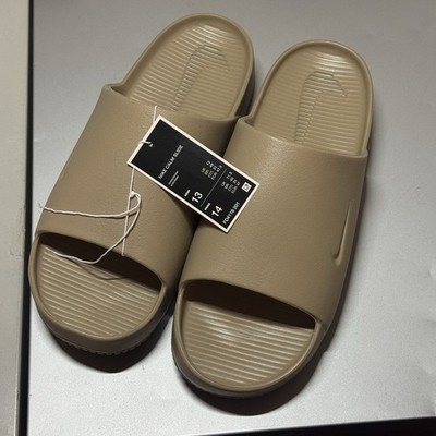 Nike Calm Slide Mens Size 13 US Khaki Tan Beige FD4116-201 Slides Sandals New