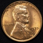 1933-D Lincoln Wheat Penny Cent Uncirculated Red BU RD