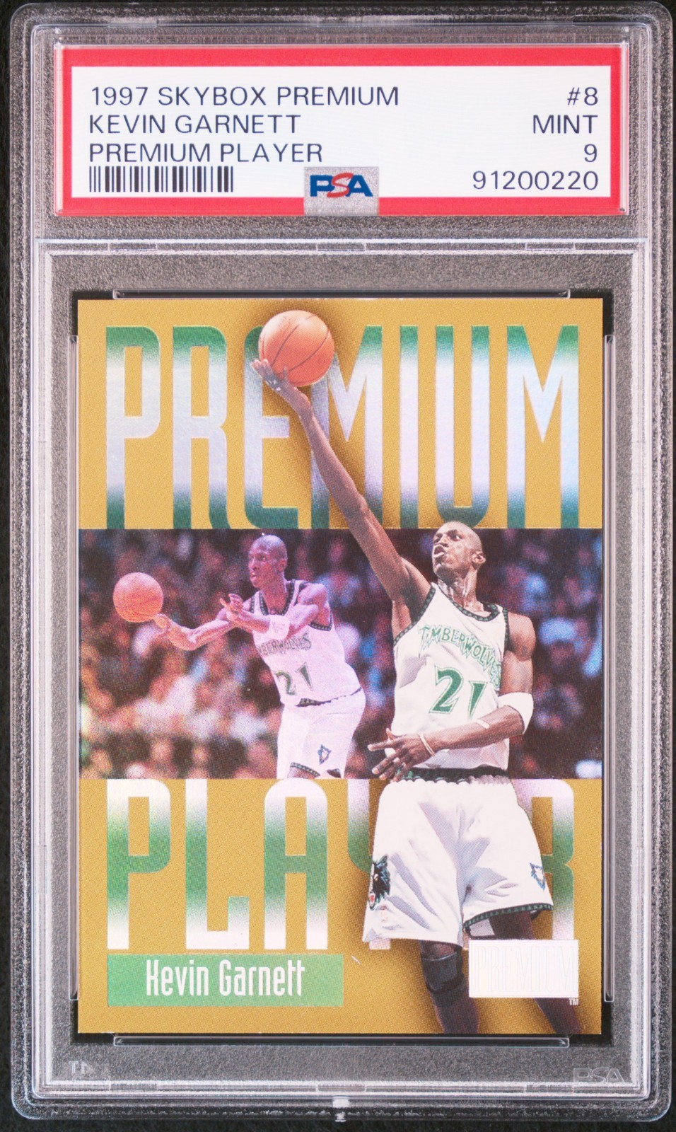 Kevin Garnett 1997 Skybox Premium Player PSA 9