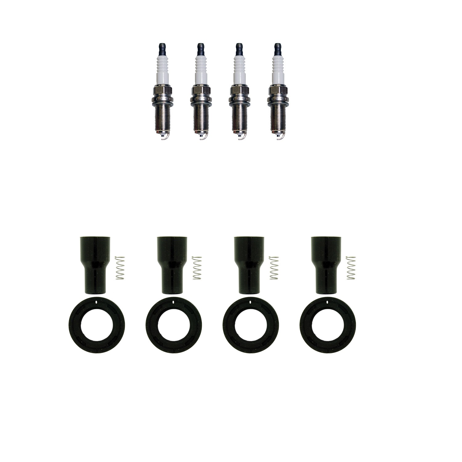 Denso 4 U-Groove Plug NGK 4 Coil Boots Kit for Camry Highlander RAV4 L4 Gas