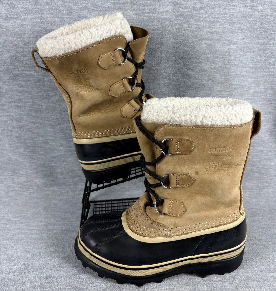 Sorel Caribou Boots Mens 5 Brown Black Waterproof Insulated Lined Snow Winter