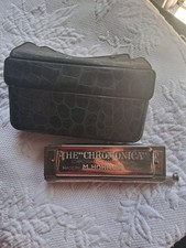 VINTAGE SUPER CHROMONICA M. HOHNER GERMANY HARMONICA IN ORIGINAL BOX key of C