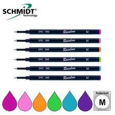 Pk/6 Schmidt 888 Rainbow Series Rollerball Refills, Medium 0.7 mm