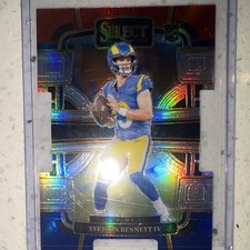 Panini Select 2023 Stetson Bennett IV Rams Rookie Concourse Prizm Card #55. rookie card picture