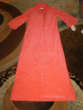 53" NEW Vintage Evelyn Pearson Robe Coral Zipper Vivallure Robe 29" wide Bottom