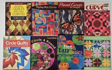 Lot of 8 Circle, Curves Pieced QUILTING Pattern Project Books
