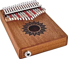 Pickup Kalimba Thumb Piano for Amplifiers  17 Keys — Includes Tuning Hammer and