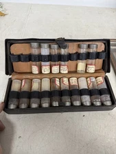 Vintage  Doctor’s Leather Bag, Medical Case With Empty Bottles