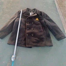 Sterlingwear, Classic Wool Blend (Queen Mary's Logo) Peacoat, Men, Black,  USA