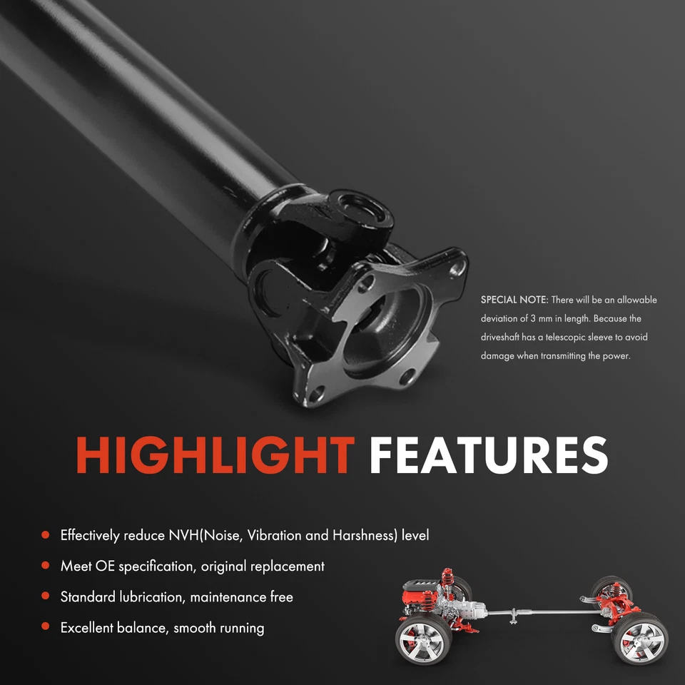 Rear Driveshaft Prop Shaft Assy for Ford Transit-150 250 350 350 HD 3.5L 148" WB - Image 4 of 4