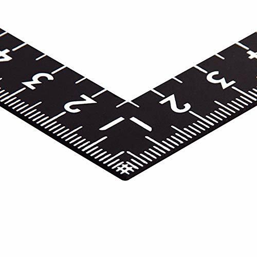 SHINWA Square Ruler 150X300mm White Scale on Black 12435 NEW from Japan ...