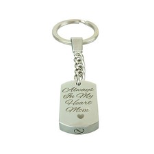 Cremation Jewelry - Memorial Ash Urn Keychain Always in my Heart Mom Engraving