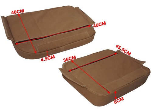 Willys Jeep Ford MB GPW Canvas Top and Cushion Set G-503+Free Back Pouch-CANVAS - Picture 4 of 10