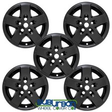 2007-2018 Jeep Wrangler Imp-340blk 17 5 Spoke Gloss Black Wheel Skins New Set5