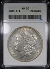 1883-S Morgan Dollar ANACS AU50 Soapbox Holder Circulated Great Detail