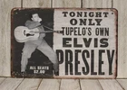 Elvis Presley Tin Sign Man Cave Movie Poster Vintage Live in Concert Ad Style