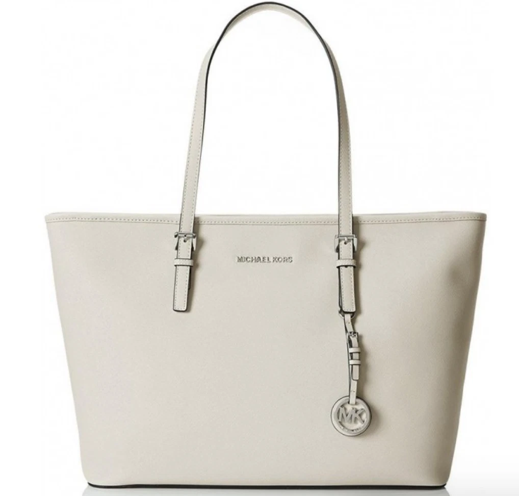 MICHAEL KORS Grey Jet Set Large Saffiano Leather Bag #41130 – ALL YOUR BLISS