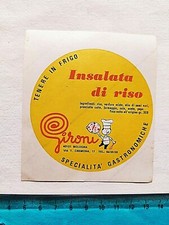 GIRONI BOLOGNA RICE SALAD STICKER VINTAGE 80s OLD STICKER DECAL
