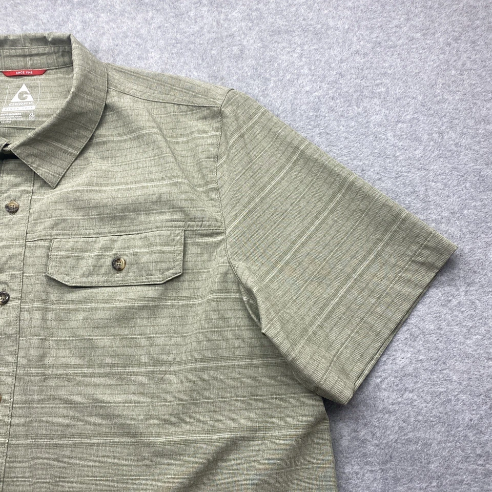 Gerry Shirt Mens Extra Large Button Up Short Sleeve Fishing Hiking Green Logo - Image 2 of 4