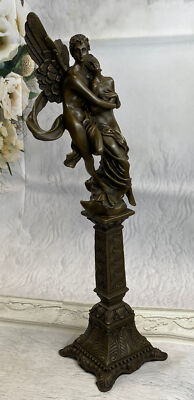 Bronze Sculpture of Eros  Psyche Mythical Figurine Art Nouveau Romance Figure