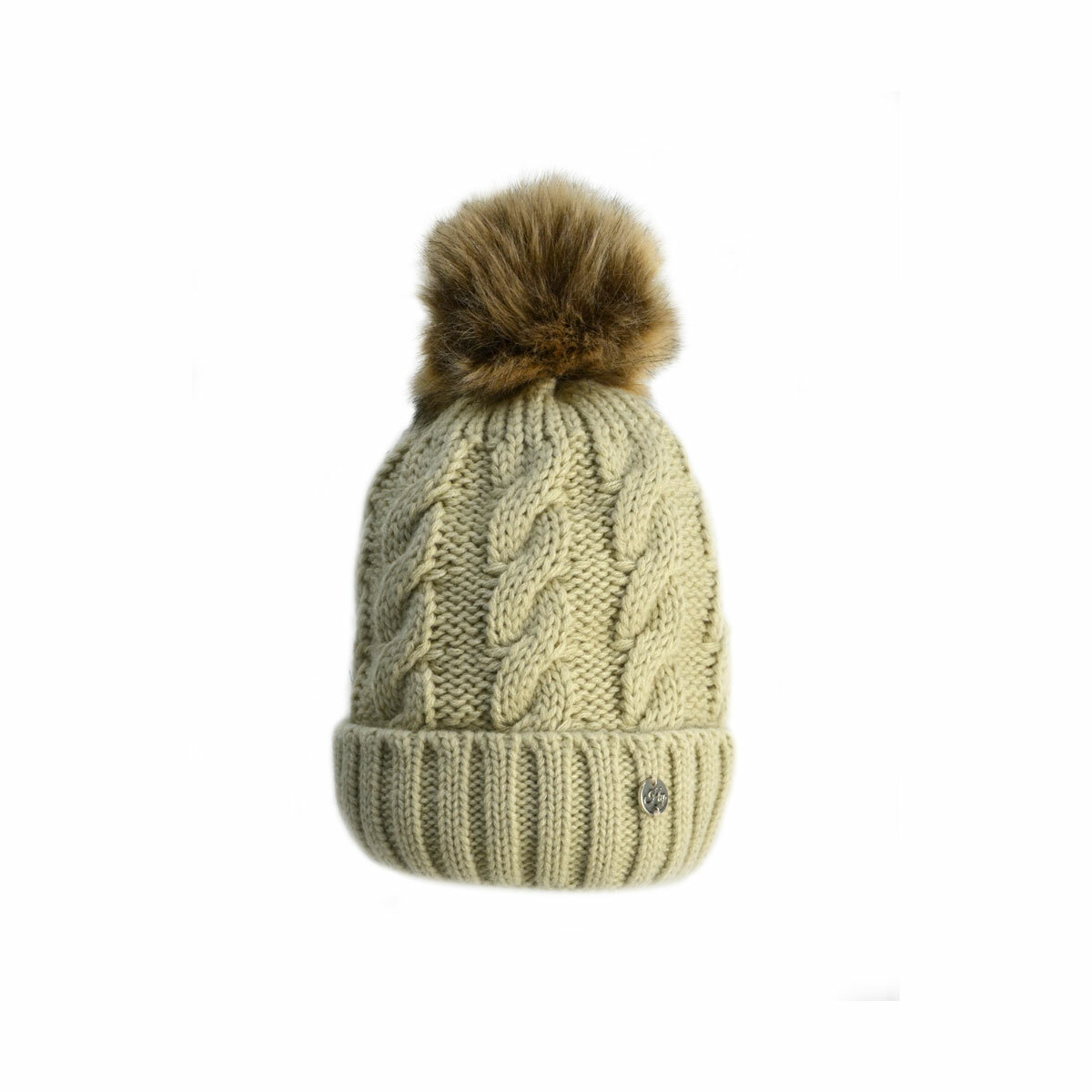 HyFASHION Cappello Bobble Donna Melrose In Maglia Cablata Con Pompon Finta Pelliccia - Tutti I Colori - Foto 6