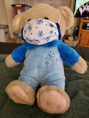 13'' Inter-American PLUSH SNOWFLAKE TEDDY BEAR with Face Mask