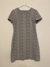 Calvin Klein Black and White Women’s Dress Size 10 Above Knee Length