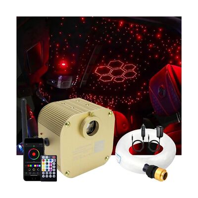AZIMOM Bluetooth Control 16W Twinkle Fiber Optic Lights Star Ceiling Lighting...