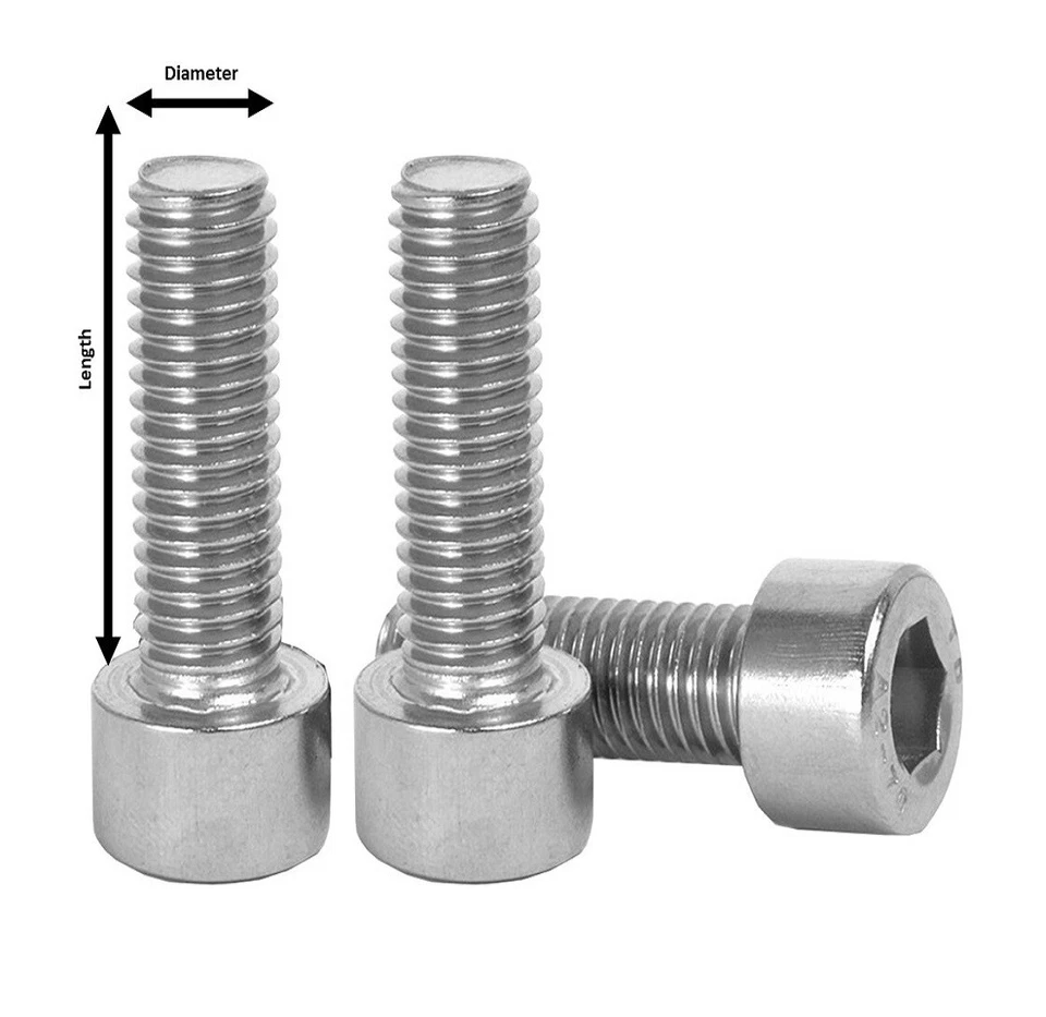 JH-FAST 4mm M4 A2 STAINLESS STEEL ALLEN BOLT SOCKET CAP SCREW HEX HEAD ALLEN KEY DIN 912