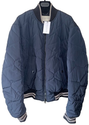 Dries Van Noten Navy Bomber Jacket Zip Up Men's Size Small RRP £1245 20" PTP NEW