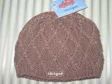 NWT. AUTHENTIC LIFE IS GOOD FLEECE LINED CABLE KNIT BEANIE W/LIG LOGO.... OS 