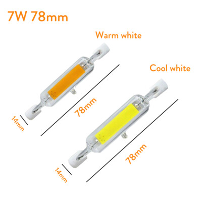R7s LED 78mm 118mm 25W 15W 12W 7W Dimmable Bulb Ceramic Glass Tube Light Lamp EM
