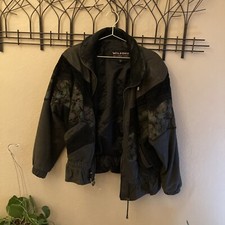 Wilson Leather Black Motorcycle Biker Jacket Medium Lace Design Unique