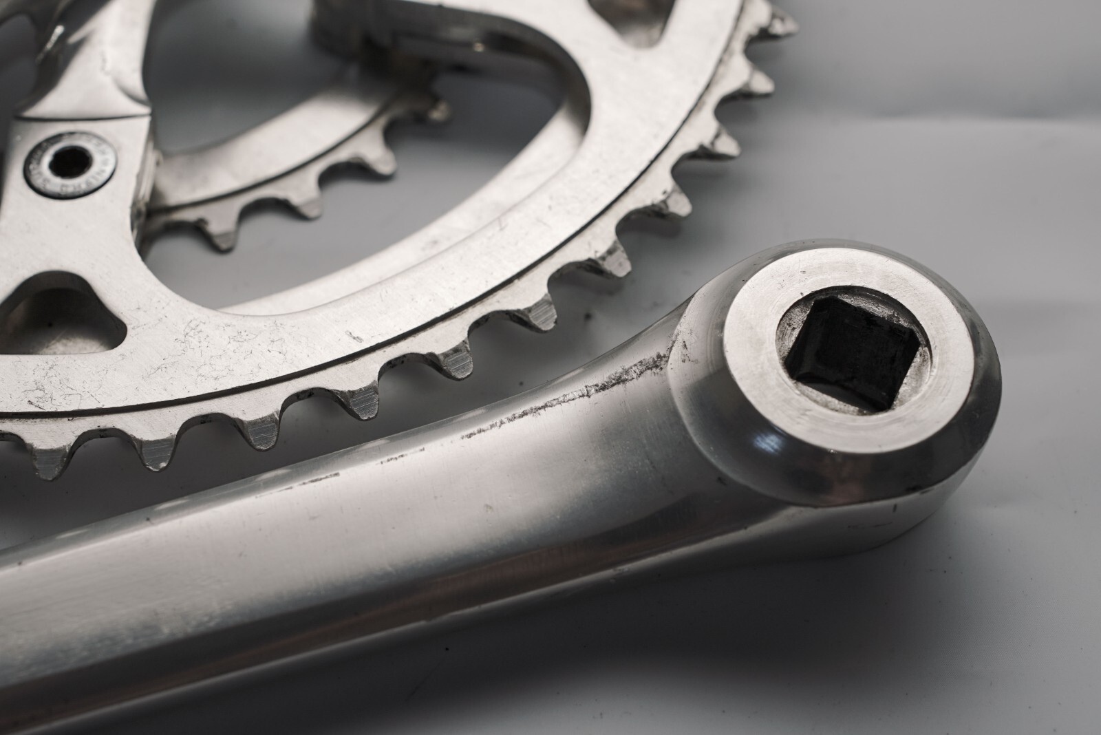 Sugino AT Silver Half-Step Cold-Forged Triple Crankset 170mm 50/45/28t VGC
