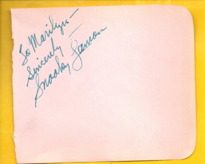 L-KD-SNOOKY LANSON autographed album page with COA  