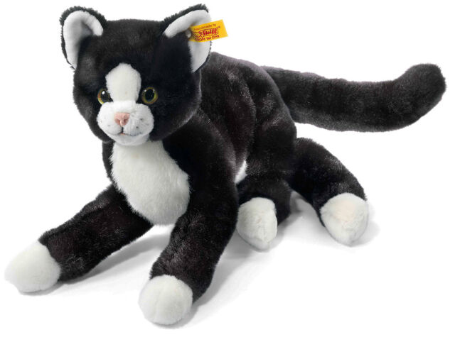 Steiff 'Mimmi' Kitten Cat - soft cuddly washable black plush soft toy - 099366 | eBay