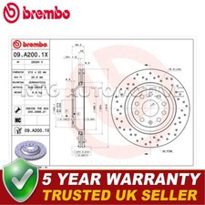 Brembo Rear Brake Discs Fits VW Golf Passat Scirocco Audi A3 TT #2