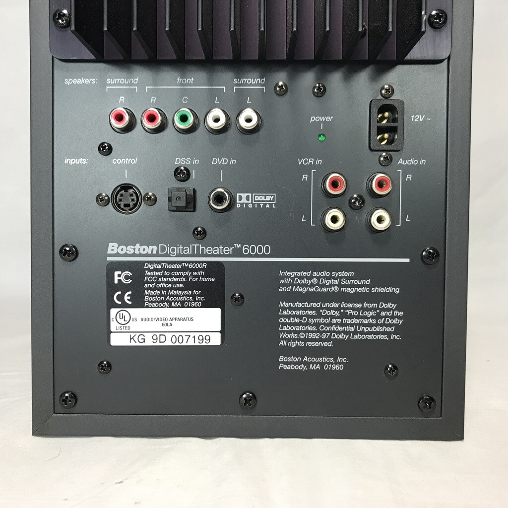 boston acoustics digital theater 6000