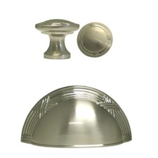Satin nickel Ribbon Rood Kitchen Cabinet Drawer Knobs and Pulls 3" Brushed