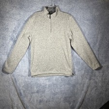 Wrangler Men's Black White Quarter Zip Long Sleeve Sweater Sweatshirt Size M